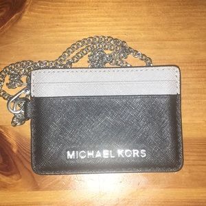 Michael Kors card/id wallet with chain